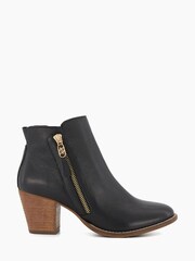 Dune London Black Zip-Up Paicey Ankle Boots - Image 4 of 7