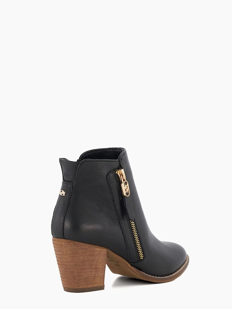 Buy Dune London Black Zip-Up Paicey Ankle Boots from Next Luxembourg