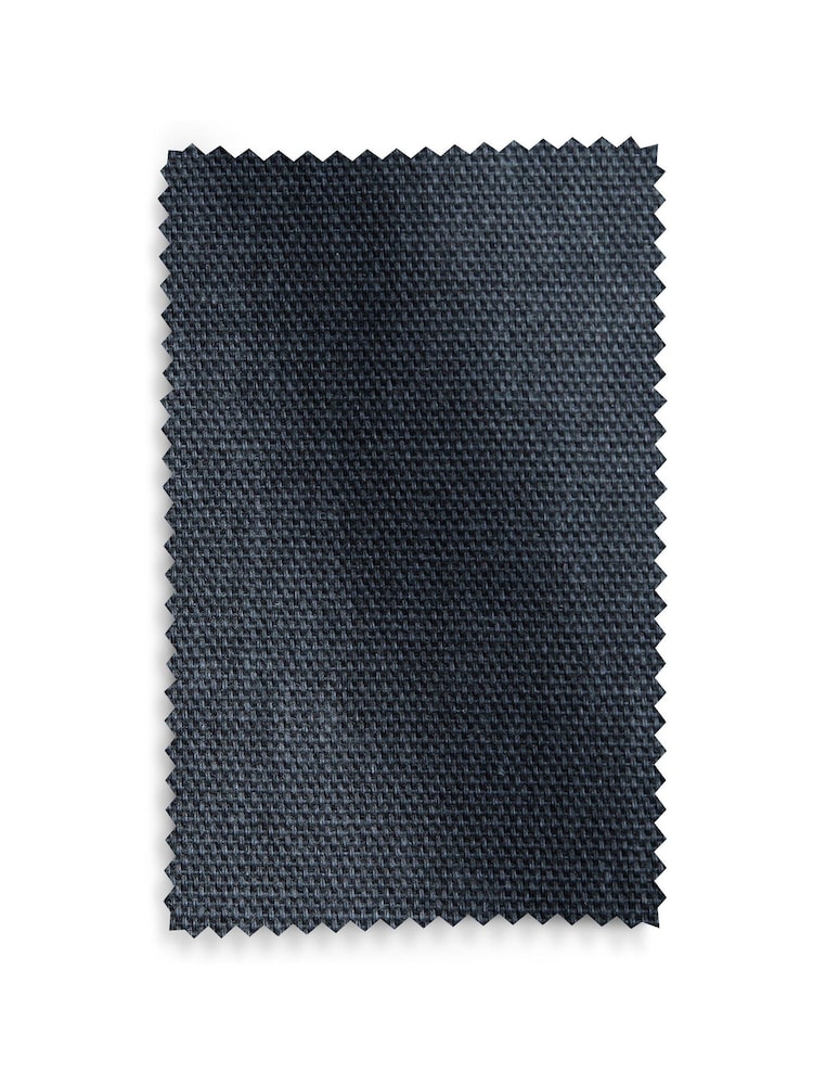 Blue Ink Navy Blackout/Thermal Cotton Eyelet Curtains - Image 8 of 8
