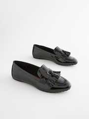 Black Patent Forever Comfort® Cleated Tassel Loafers - Image 3 of 7