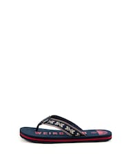 Weird Fish Blue Hamdon Jacquard Flip Flops - Image 2 of 4