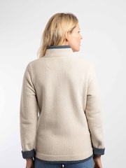 Weird Fish Cream Ariana Full Zip Grid Fleece - Image 2 of 8