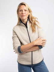 Weird Fish Cream Ariana Full Zip Grid Fleece - Image 5 of 8