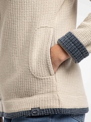 Weird Fish Cream Ariana Full Zip Grid Fleece - Image 6 of 8