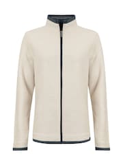 Weird Fish Cream Ariana Full Zip Grid Fleece - Image 7 of 8