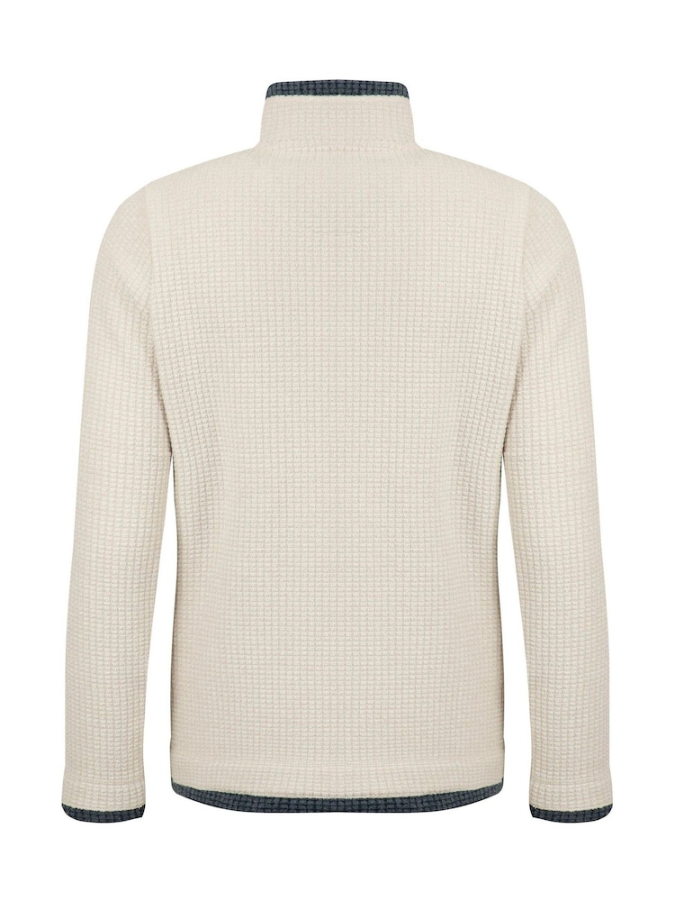 Weird Fish Cream Ariana Full Zip Grid Fleece - Image 8 of 8 Weird Fish Cream Ariana Full Zip Grid Fleece - Image 8 of 8