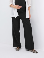 Black Maternity Wide Leg Trousers - Image 1 of 9