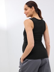Black Maternity Nursing Racer Vest - Image 3 of 7