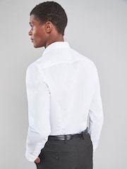 White Easy Care Single Cuff Shirts 3 Pack - Image 3 of 5