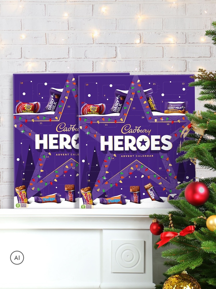 Cadbury Heroes Chocolate Advent Calendar 230g Bundle of 2 - Image 1 of 3 Cadbury Heroes Chocolate Advent Calendar 230g Bundle of 2 - Image 1 of 3
