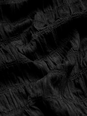 Black Maternity Short Sleeve Textured Column Dress - Image 8 of 8