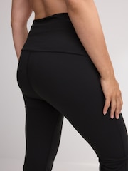 Black Maternity Yoga Flare Leggings - Image 6 of 9