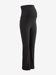 Black Maternity Yoga Flare Leggings - Image 7 of 9