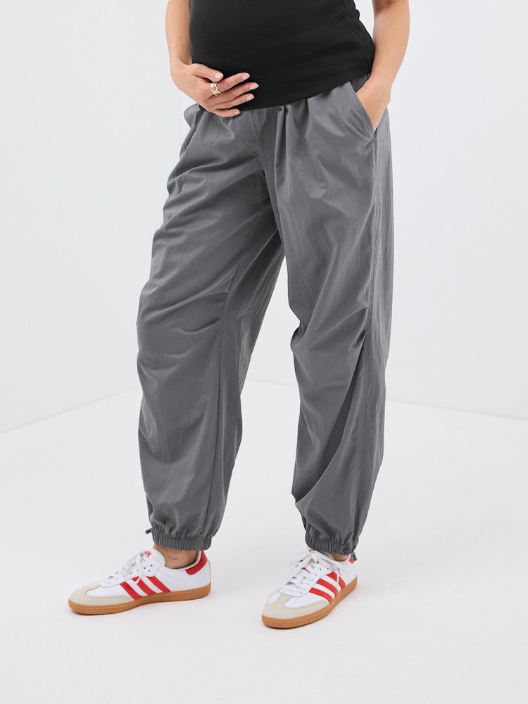 Charcoal Grey Maternity Utility Cargo Trousers - Image 2 of 7