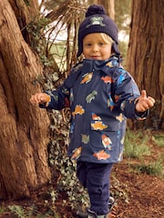 JoJo Maman Bébé Navy 3-In-1 Waterproof Jacket - Image 10 of 12