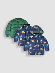 JoJo Maman Bébé Navy 3-In-1 Waterproof Jacket - Image 2 of 12
