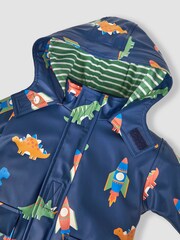 JoJo Maman Bébé Navy 3-In-1 Waterproof Jacket - Image 7 of 12