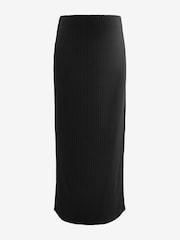 Black Maternity Rib Column Skirt - Image 5 of 7