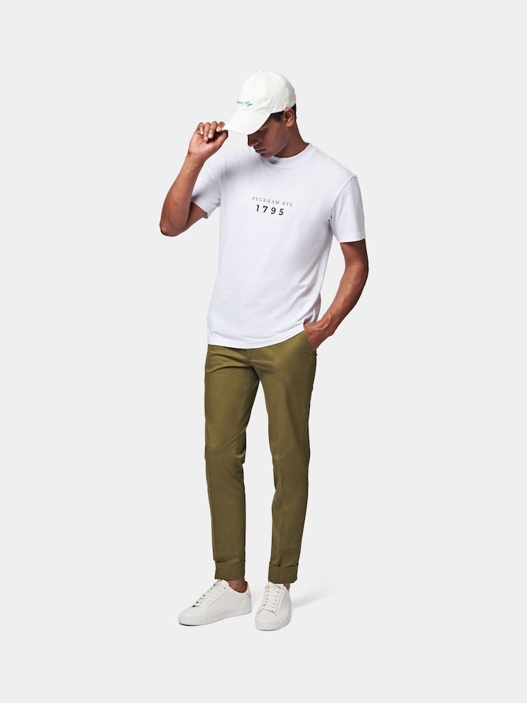 Peckham Rye White Printed 100% Cotton T-Shirt - Image 2 of 6