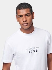 Peckham Rye White Printed 100% Cotton T-Shirt - Image 3 of 6