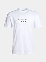 Peckham Rye White Printed 100% Cotton T-Shirt - Image 5 of 6