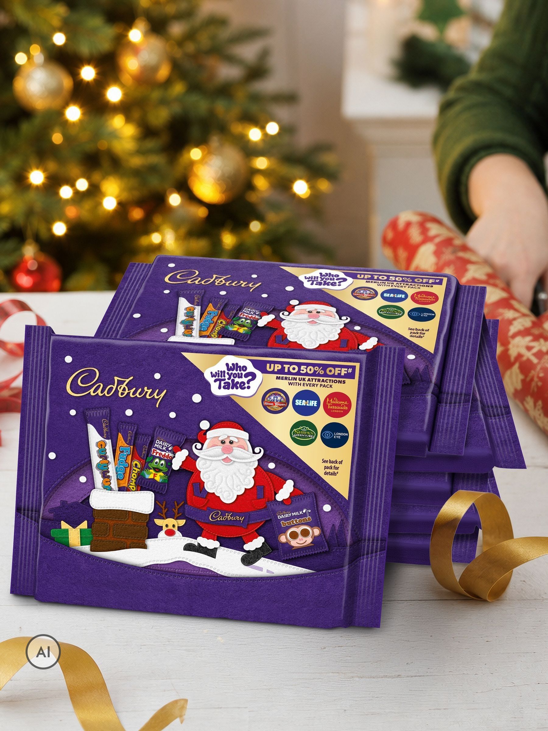 Cadbury Chocolate Christmas Selection Pack 78g - from Giant Bradley's Sweet Shop - Image 4