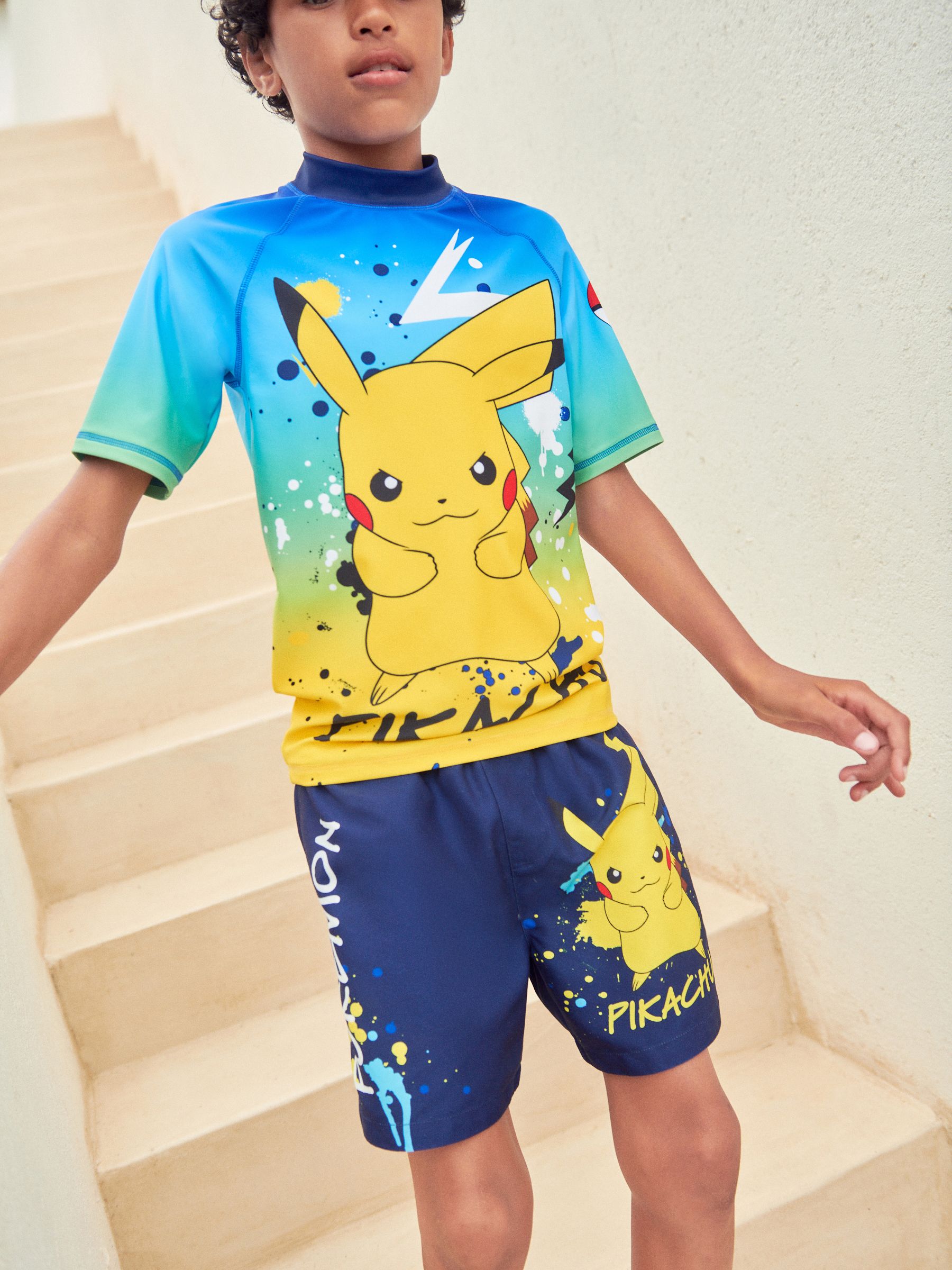 Buy Pokemon Blue Swim Shorts 3 16yrs from Next Italy