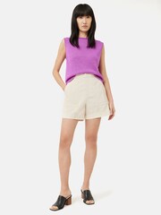 Jigsaw Cream 100% Cotton Patch Pocket Shorts - Image 1 of 6