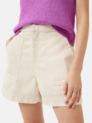 Jigsaw Cream 100% Cotton Patch Pocket Shorts - Image 4 of 6