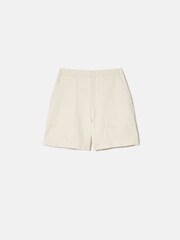 Jigsaw Cream 100% Cotton Patch Pocket Shorts - Image 6 of 6