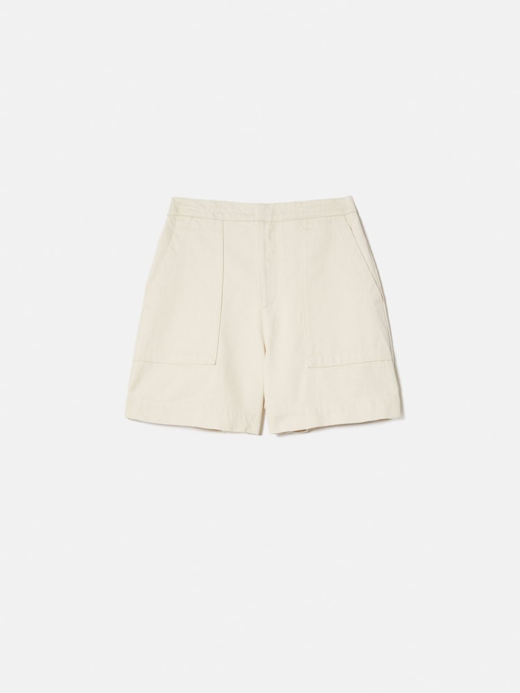 Jigsaw Cream 100% Cotton Patch Pocket Shorts - Image 6 of 6