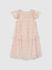 Reiss Pale Pink Fifi 4-9 yrs Tulle Embroidered Dress - Image 2 of 6