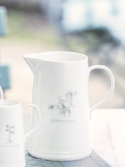 Mary Berry White Garden Honeysuckle Large Jug - Image 1 of 4