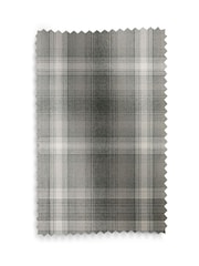 Grey Cosy Check Eyelet Blackout/Thermal Curtains - Image 6 of 7