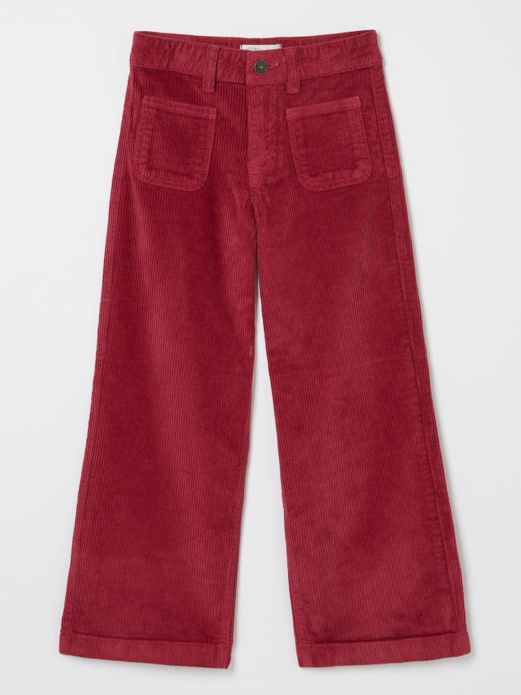 FatFace Pink Willow Wide Leg Cord Trousers - Image 4 of 4