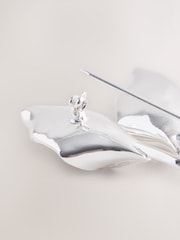 Silver Tone Flower Stem Brooch - Image 3 of 3