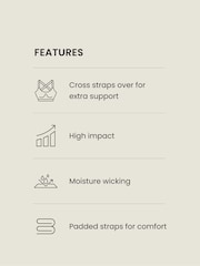 White Next Active Sports High Impact Dry Tech Non Pad Bra B-G - Image 4 of 5