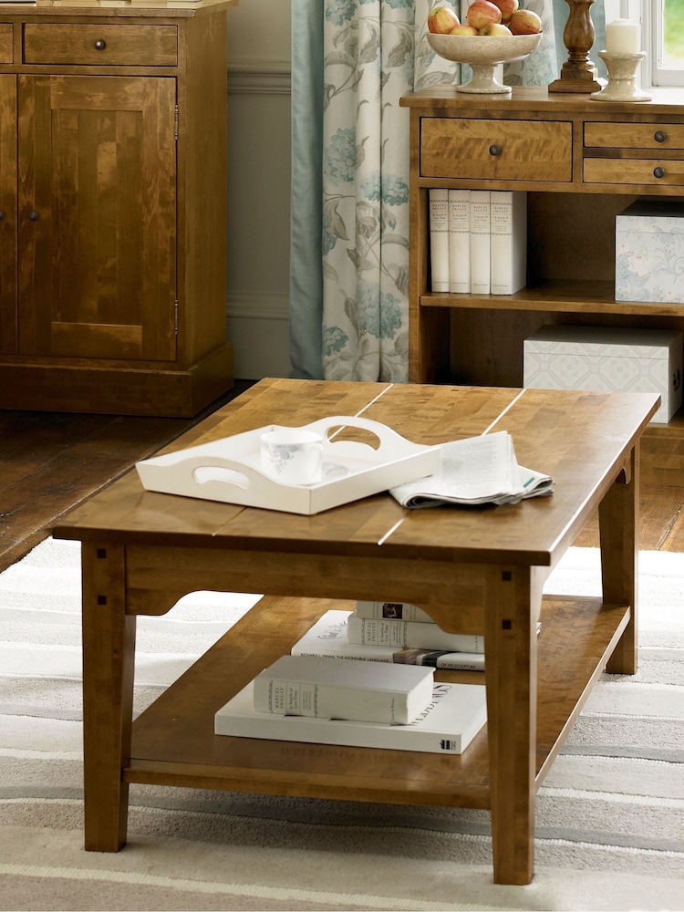 Laura Ashley Honey Gold Garrat Rectangular Coffee Table - Image 1 of 5