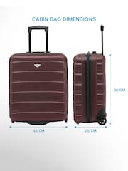 Rouge - Valise rigide en ABS Flight Knight 56x45x25cm EasyJet Overhead 2 avec roulettes, bagages à main - Image 2 of 9
