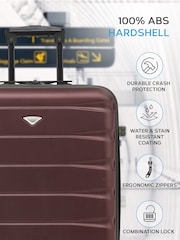 Rouge - Valise rigide en ABS Flight Knight 56x45x25cm EasyJet Overhead 2 avec roulettes, bagages à main - Image 5 of 9