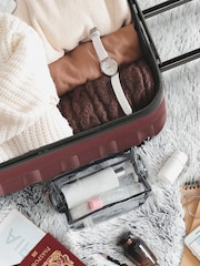 Rouge - Valise rigide en ABS Flight Knight 56x45x25cm EasyJet Overhead 2 avec roulettes, bagages à main - Image 6 of 9