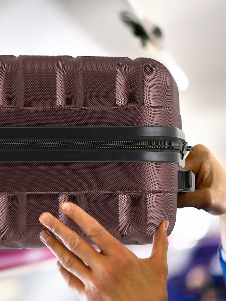 Rouge - Valise rigide en ABS Flight Knight 56x45x25cm EasyJet Overhead 2 avec roulettes, bagages à main - Image 7 of 9