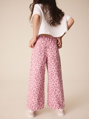 Pink, Animal-Print - Jeans mit weitem Bein (3–16 Jahre) - Bild 4 von 4
