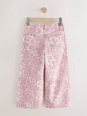 Pink Animal Print Wide Leg Jeans (3-16yrs) - Image 5 of 7