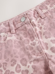 Pink Animal Print Wide Leg Jeans (3-16yrs) - Image 6 of 7