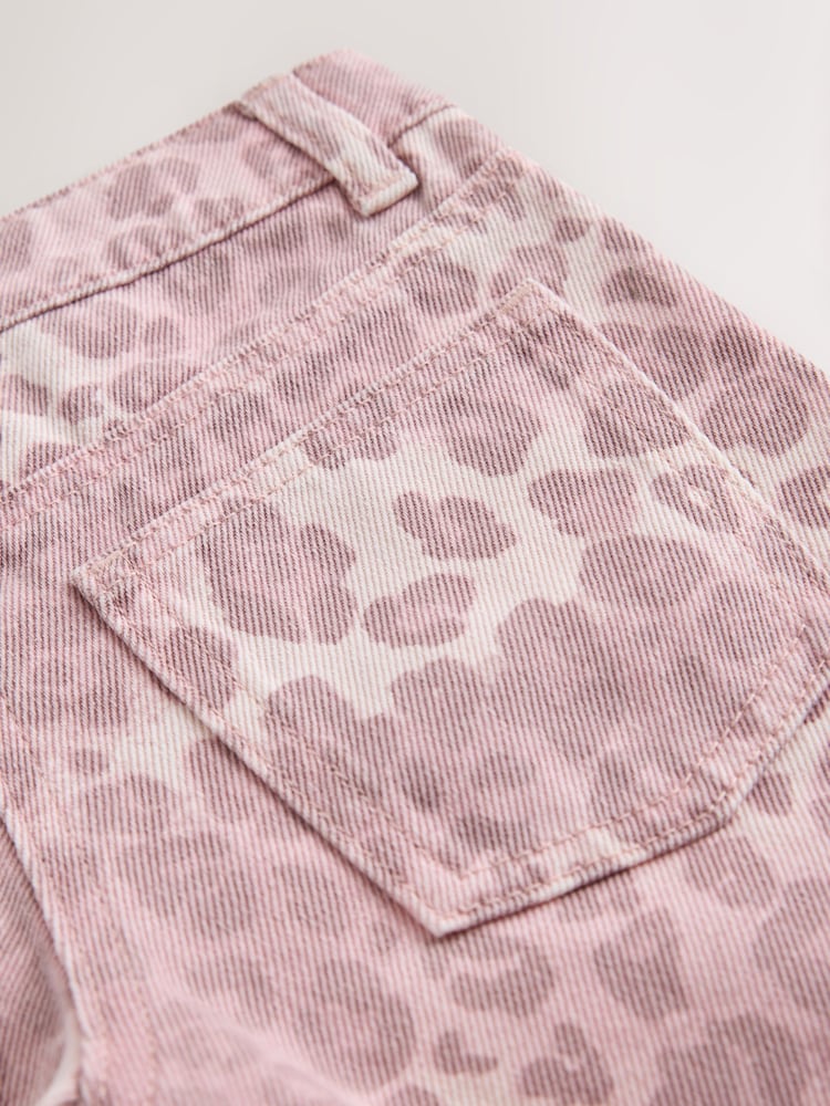 Pink Animal Print Wide Leg Jeans (3-16yrs) - Image 7 of 7 Pink Animal Print Wide Leg Jeans (3-16yrs) - Image 7 of 7