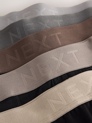 Black Neutral Marl Waistbands Hipster Cotton Rich Boxers 5 Pack - Image 10 of 10