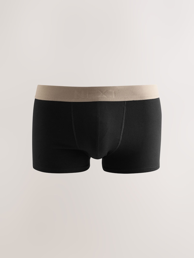 Black Neutral Marl Waistbands Hipster Cotton Rich Boxers 5 Pack - Image 2 of 10 Black Neutral Marl Waistbands Hipster Cotton Rich Boxers 5 Pack - Image 2 of 10