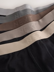 Black Neutral Marl Waistbands Hipster Cotton Rich Boxers 5 Pack - Image 9 of 10