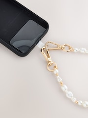 Gold Tone Pearl Effect Phone Wristlet - Image 2 of 3